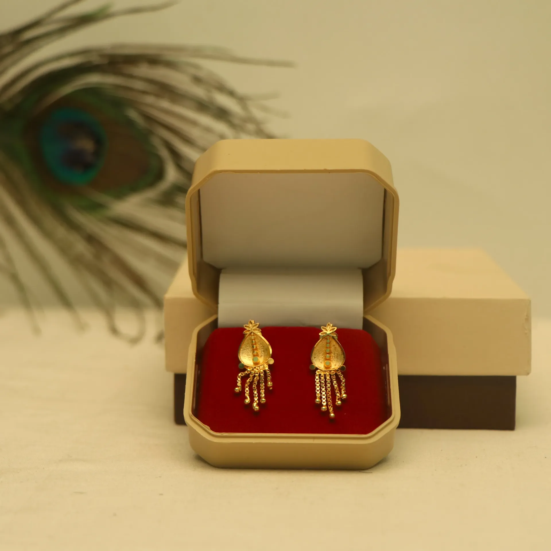 [EARINGS-00740] Arihant Nakshi-Work Tassel Ear-Tops