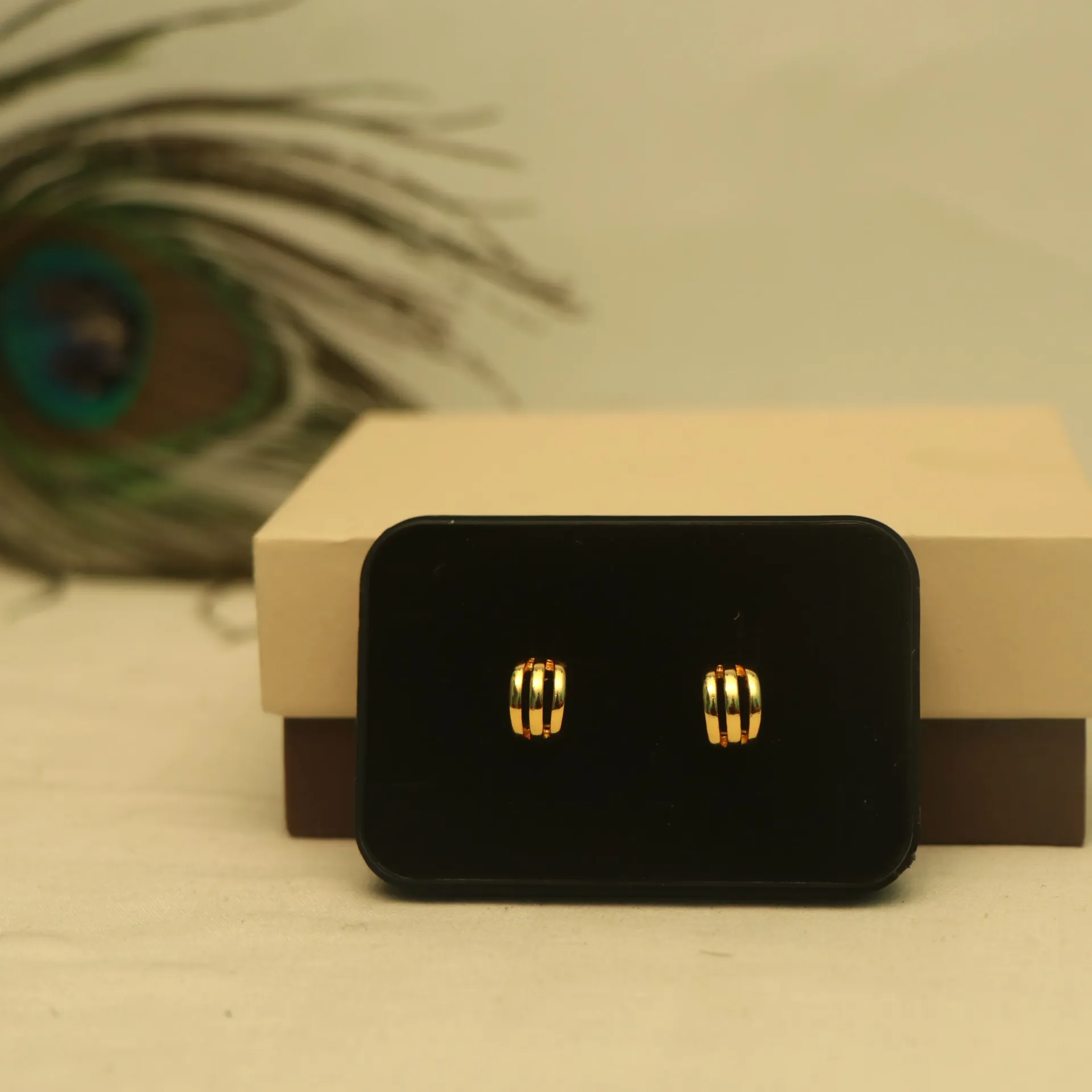 Arihant Urban Minimalist C-Wrap Gold Studs