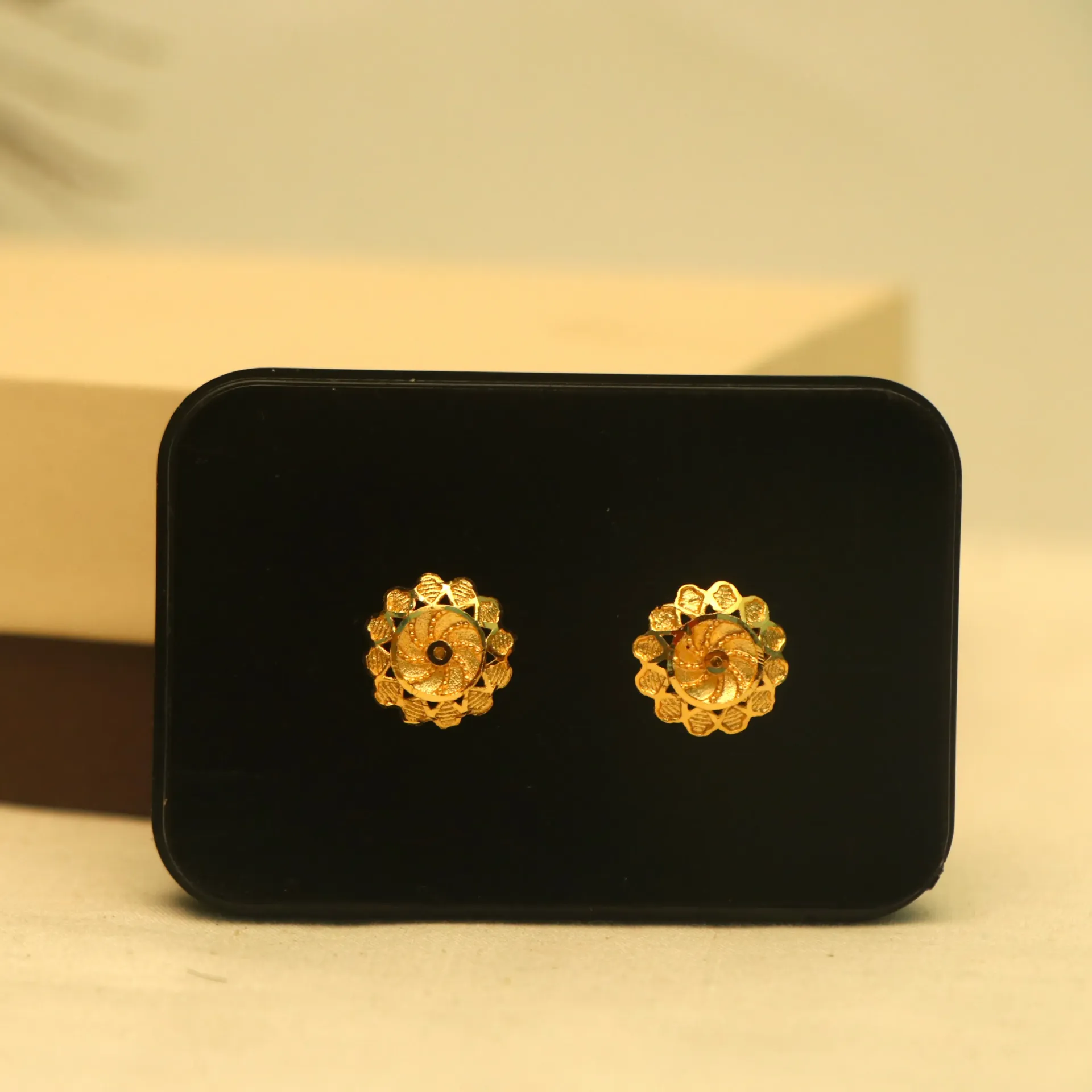 Arihant Surya Mandala Antique-Finish Wheel Earrings