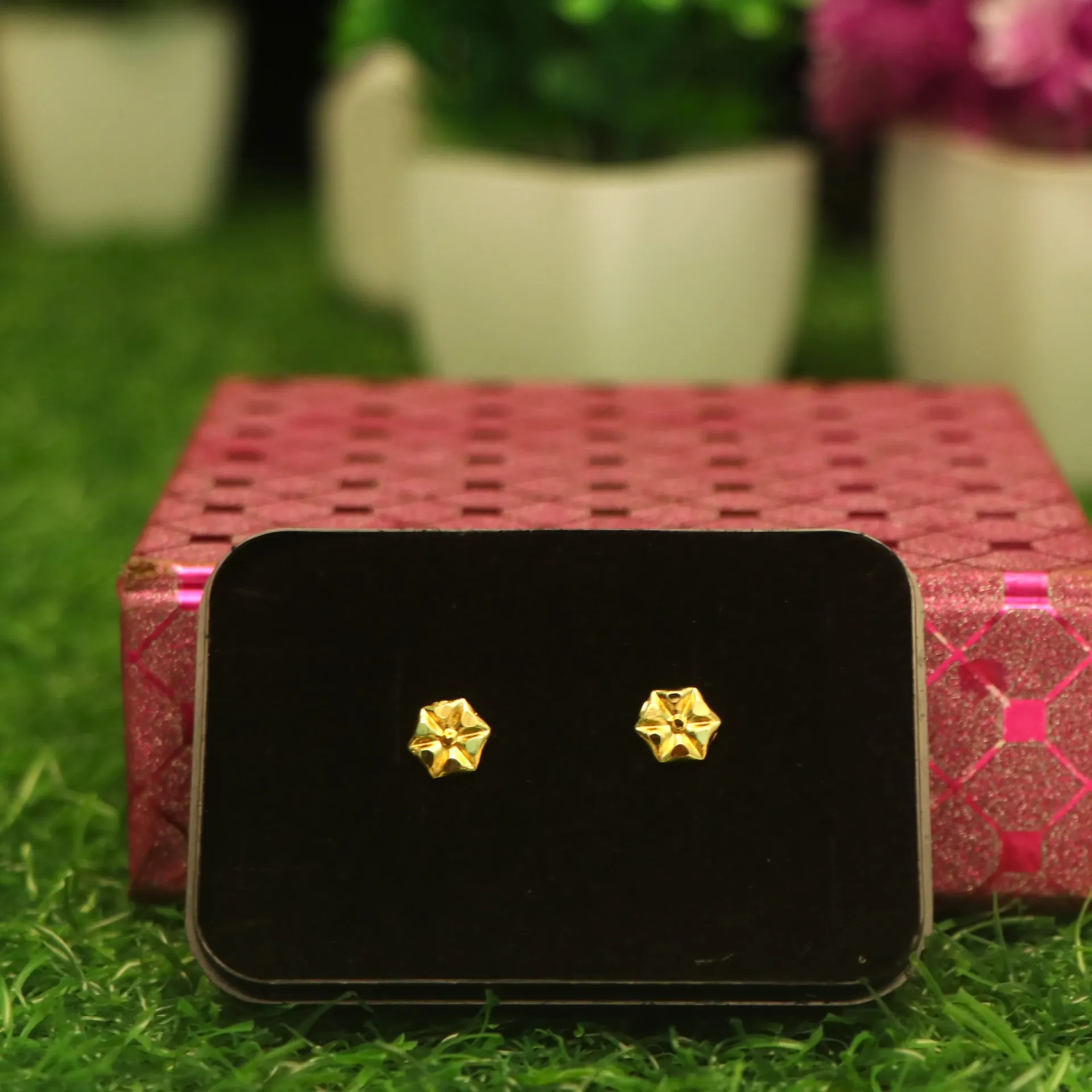 Arihant Celestial Starry Night 22K Gold-Toned Studs