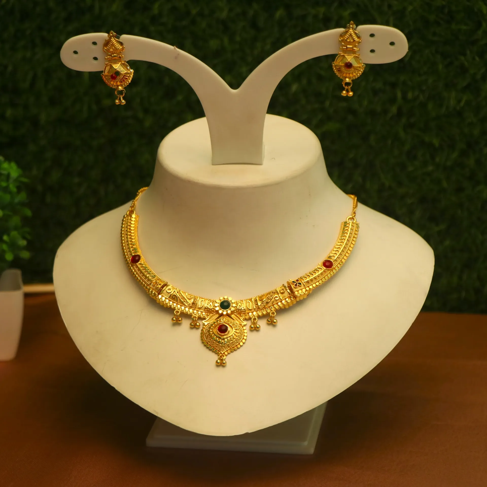 SS Premium 18K Gold Plated Teardrop Choker Combo