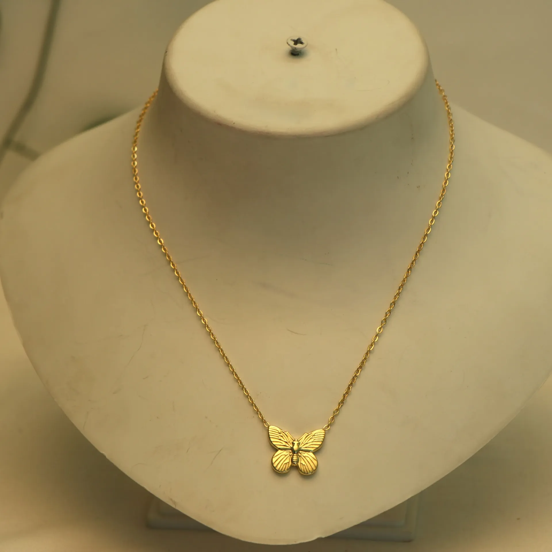 SS Radiant Butterfly Tassel Necklace
