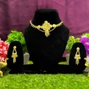 Arihant Collection Floral Matte-Finish Choker with Adjustable Red Dori