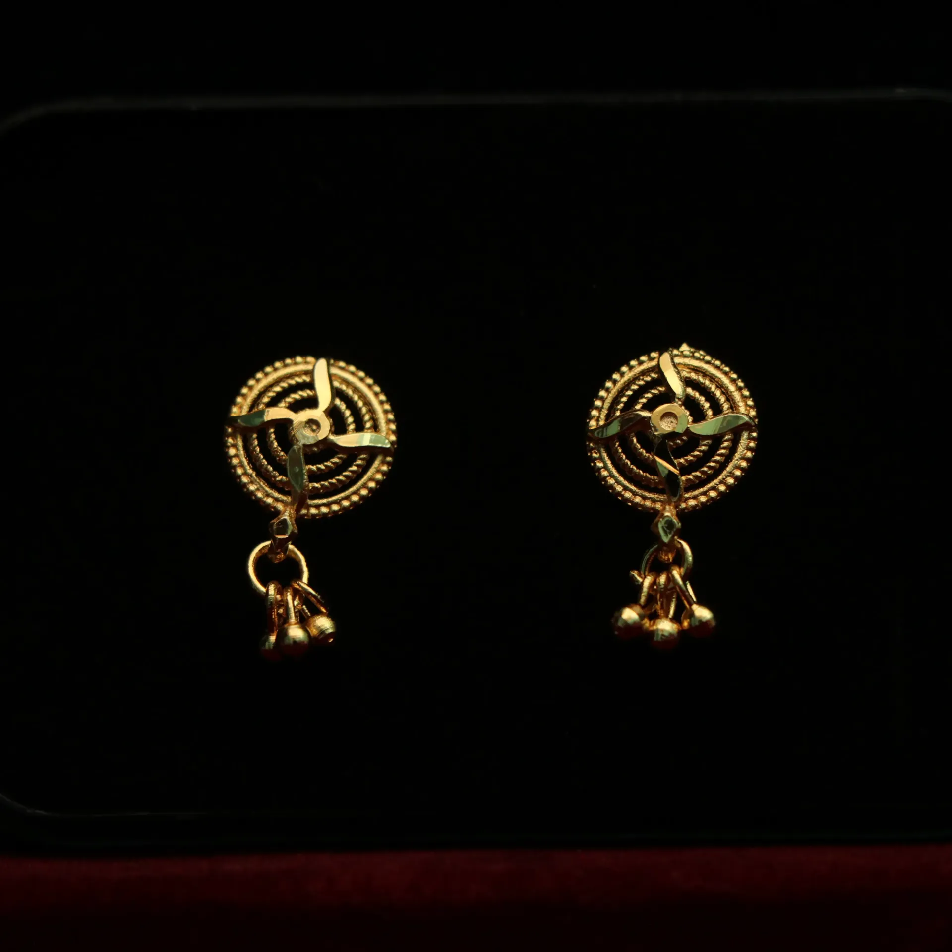 [EARINGS-00120] Arihant Vedic Chakra Gold-Plated Drop Earrings