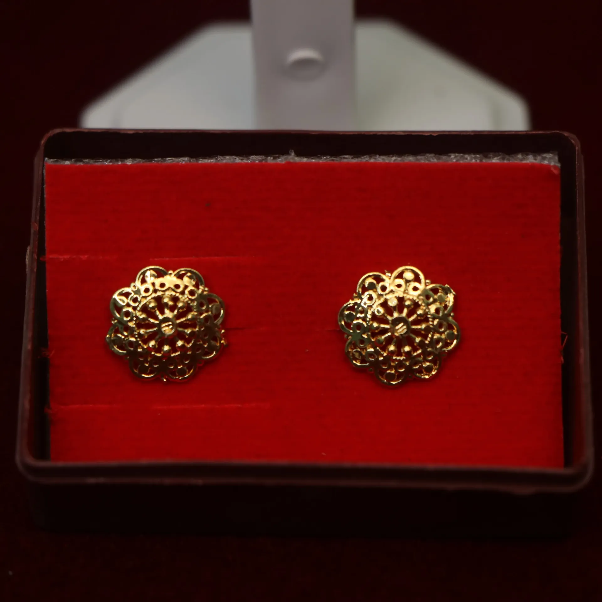 LT Traditional Gold-Polished Paisley Drop Earrings