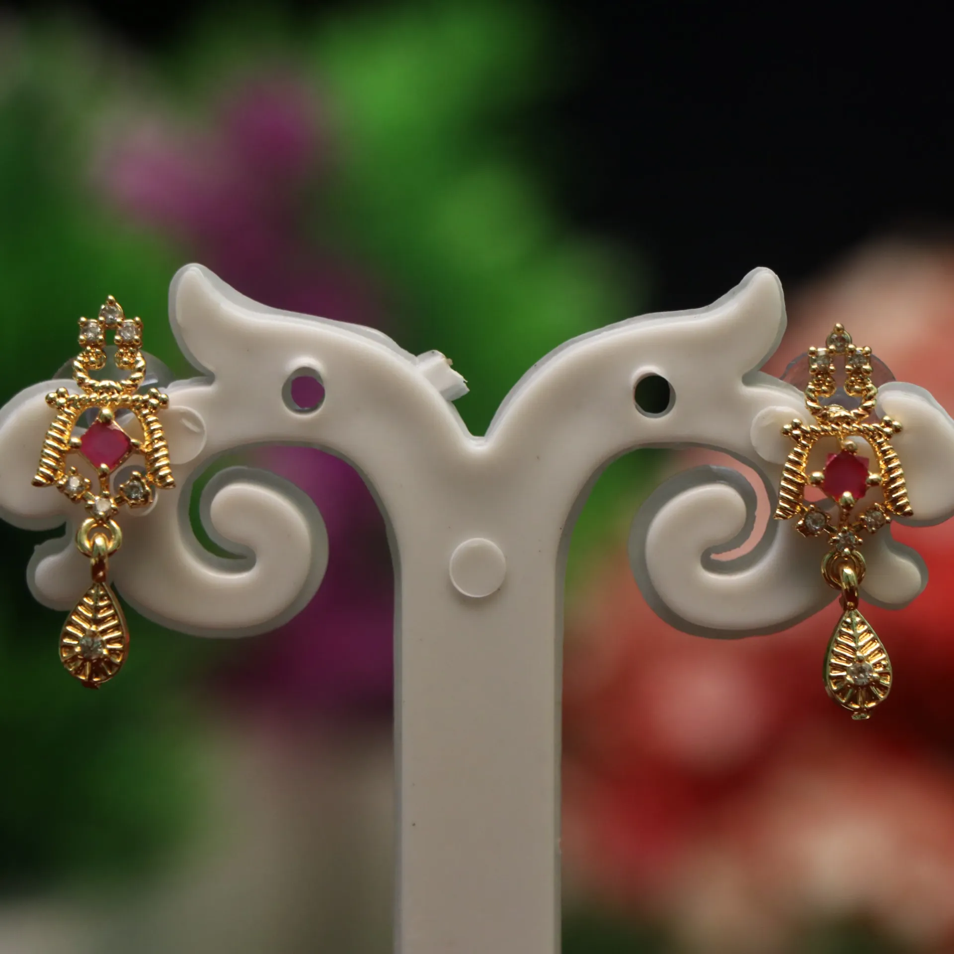 LT Romantic Spiral Star-Drip Earrings
