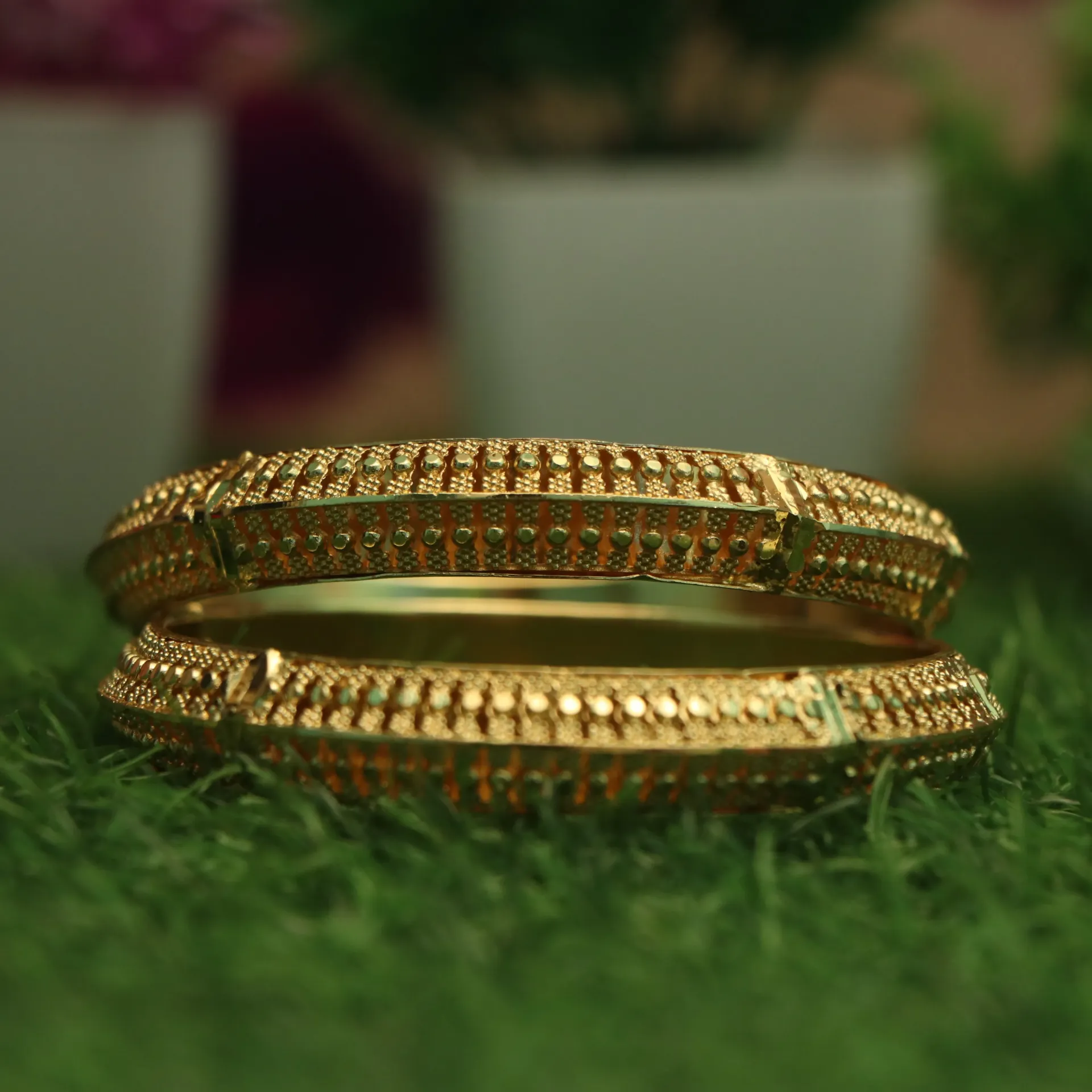 [BANGLES-00312] LT Nakshi Embossed Gold-Plated Kada