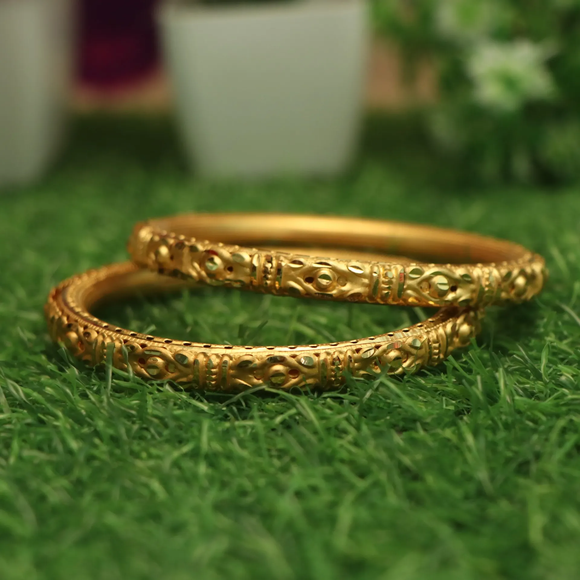 [BANGLES-00316] LT Kanak-Lata Floral Vine Designer Kada