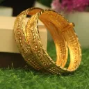 Shreehari Maya Swirl Gold-Plated Screw Kada