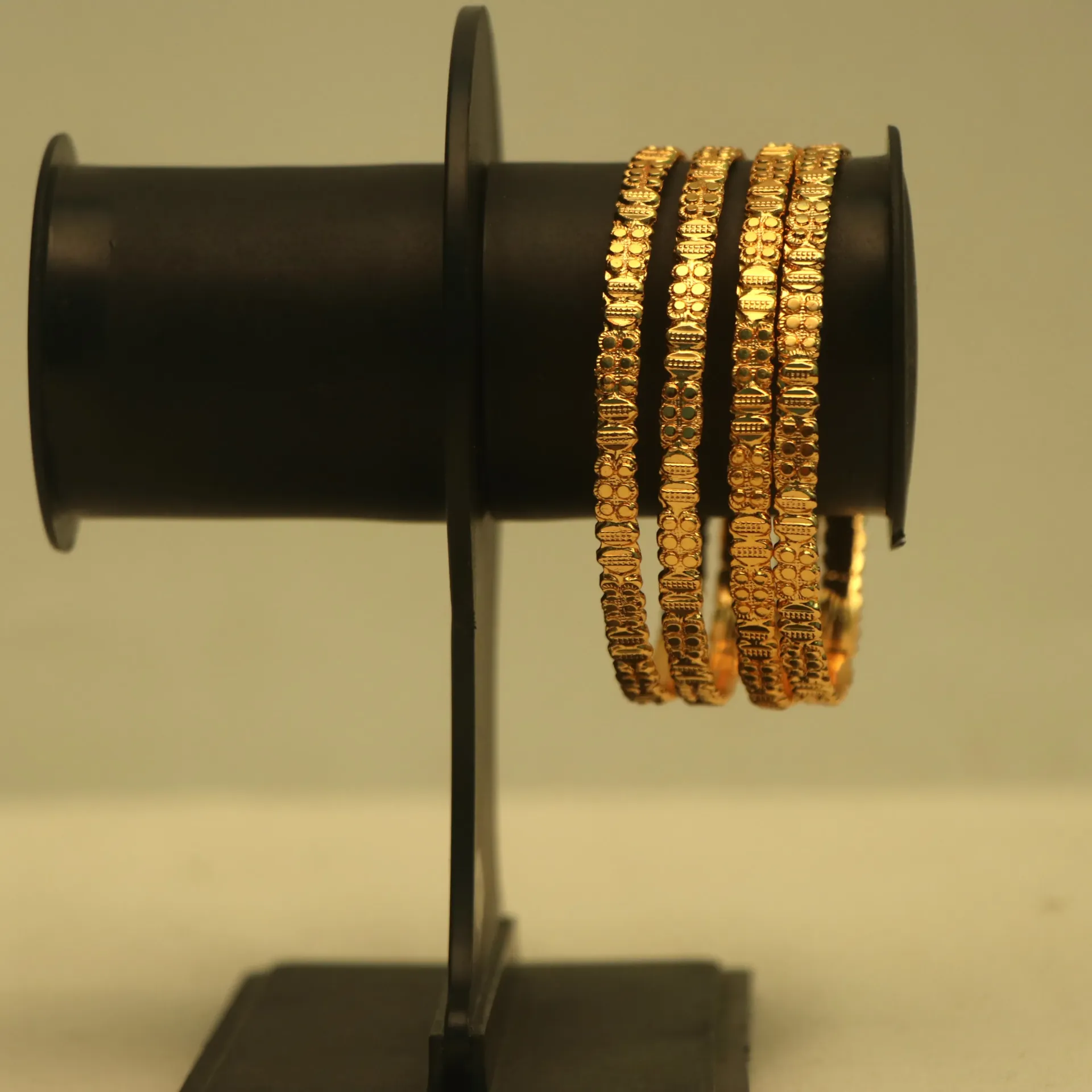 [BANGLES-00556] Shreehari Pushpa-Vatika Gold-Plated Churi Set (24)