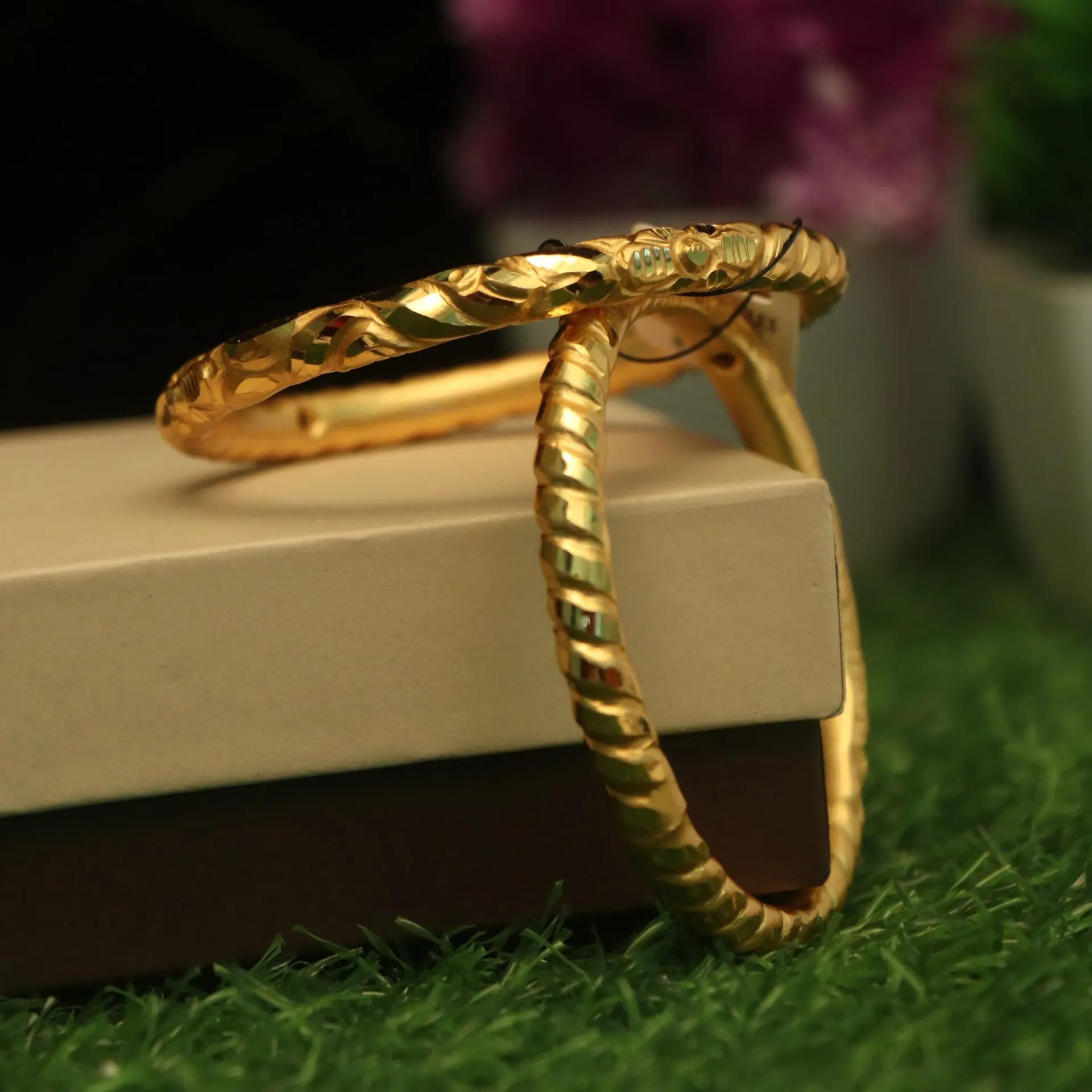 [BANGLES-00609] Arihant Celestial Triple-Row American Diamond Slim Bangles