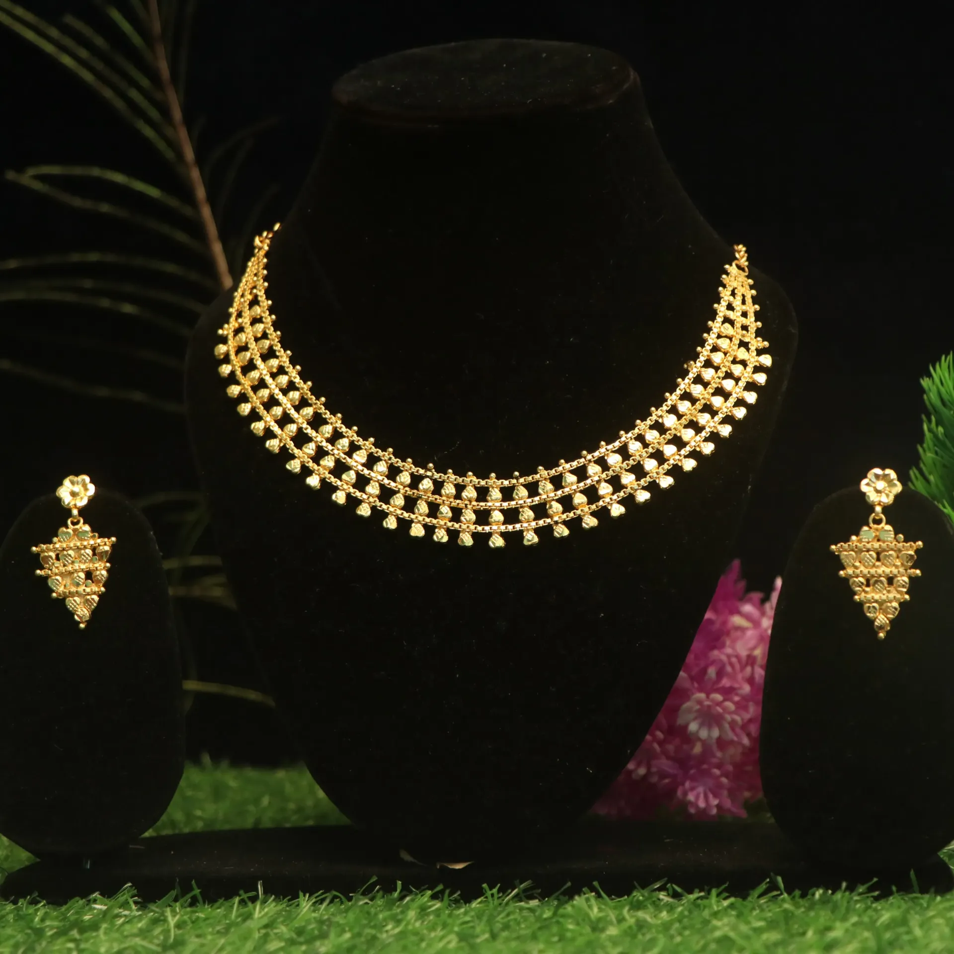 [NECKLACES-00624] Arihant Brishni-Inspired Micron Gold-Plated Layered Festive Necklaces