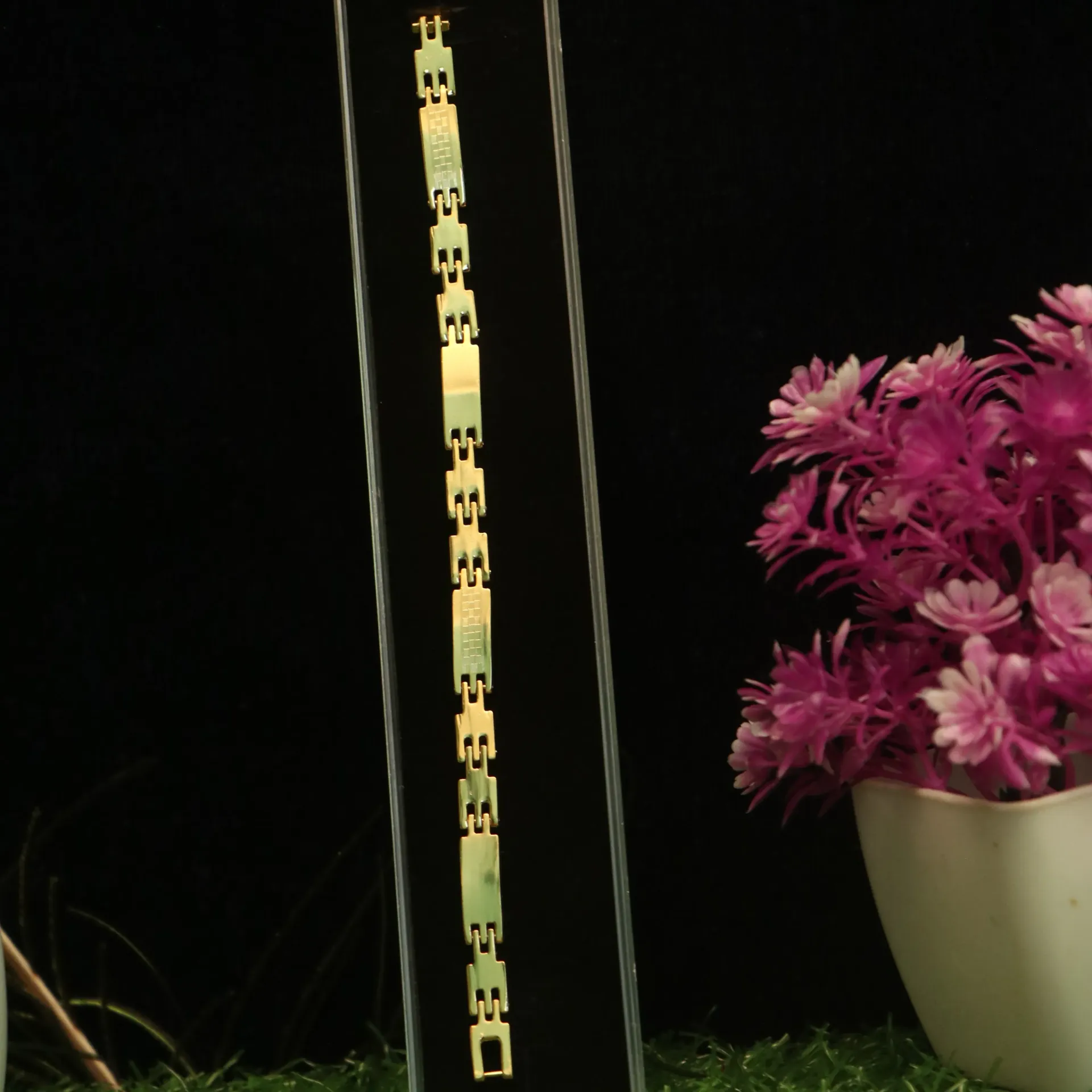 Arihant Traditional Matte & Glossy Dual-Finish Gents Bracelet