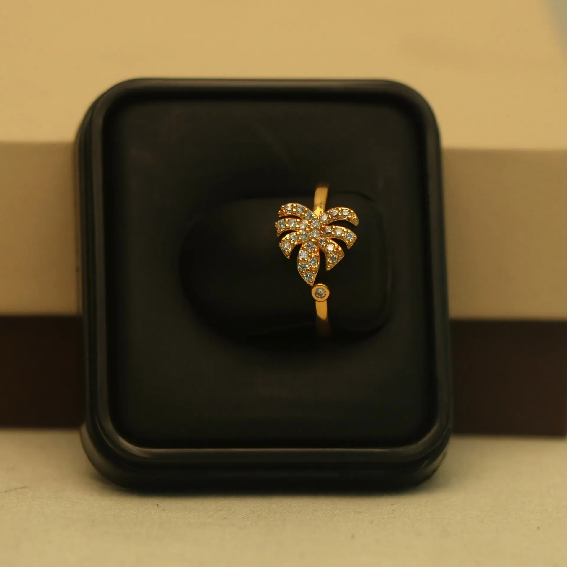 [RINGS-00663] Arihant Botanical Bliss 1gm Gold Polished Ring