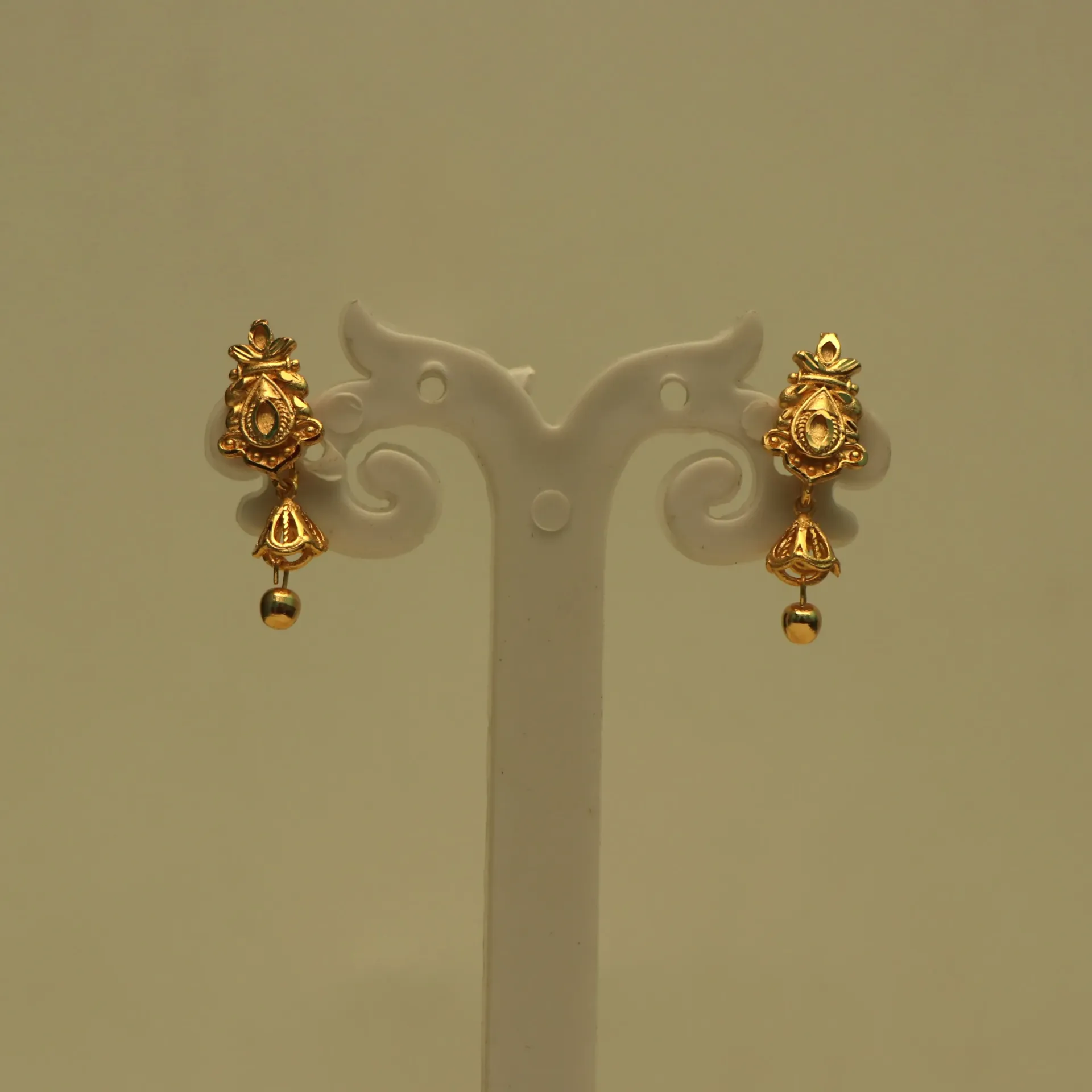 Arihant Ananya 22K Gold-Plated Teardrop Hangings