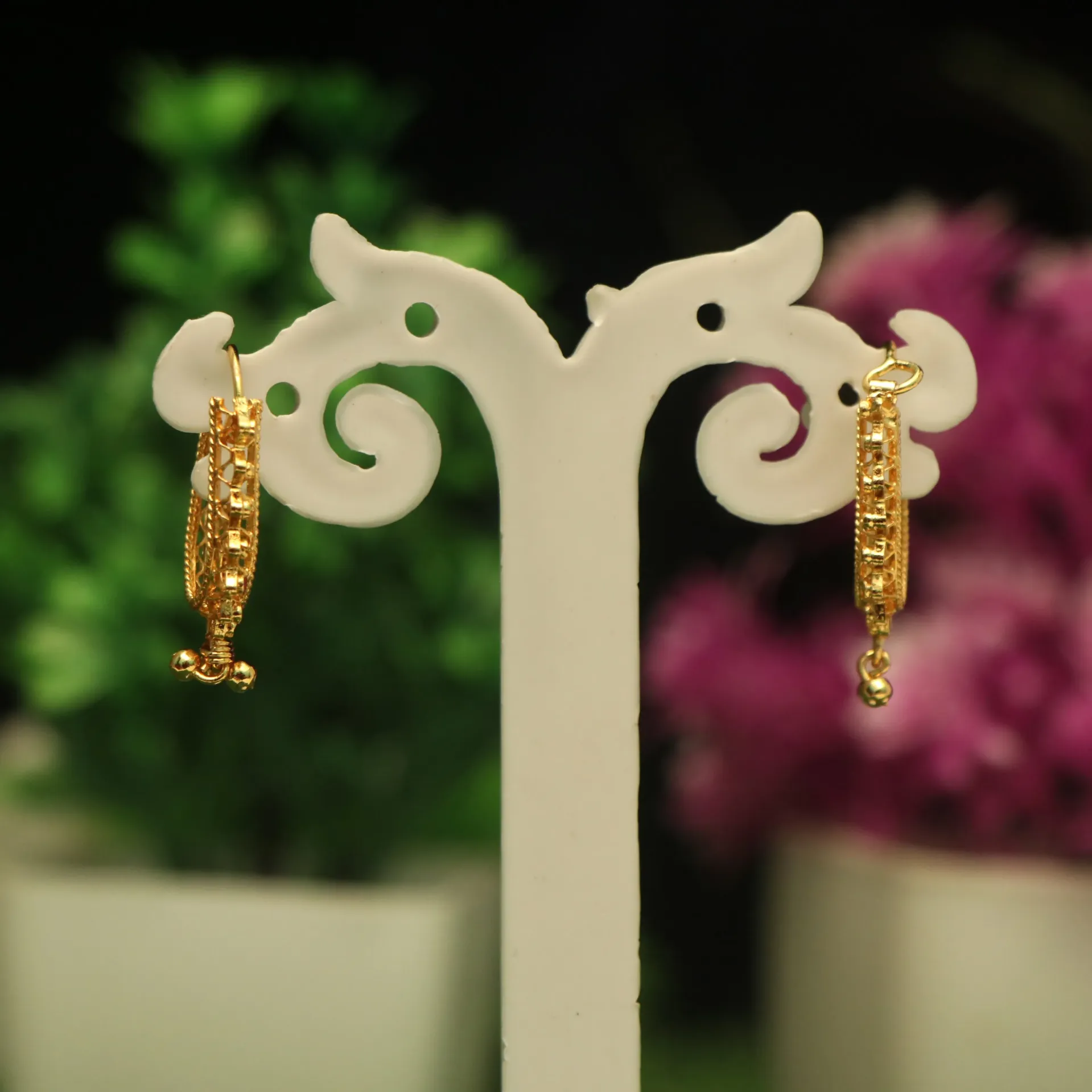 [EARINGS-00726] Arihant Swarna Lipi Filigree Hoop Earrings